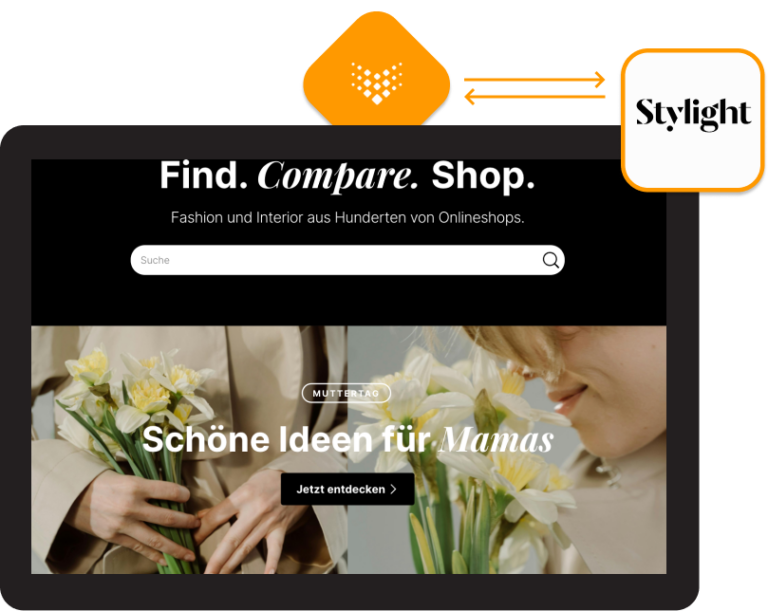 Blick auf die Homepage von Stylight.