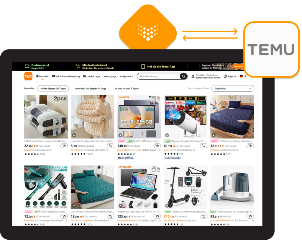 Temu User Interface Example Selling successfully on TEMU | Automated TEMU interface