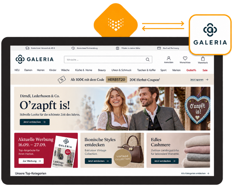 GALERIA.de Schnittstelle mit brickfox für den automatisierten Datenaustausch